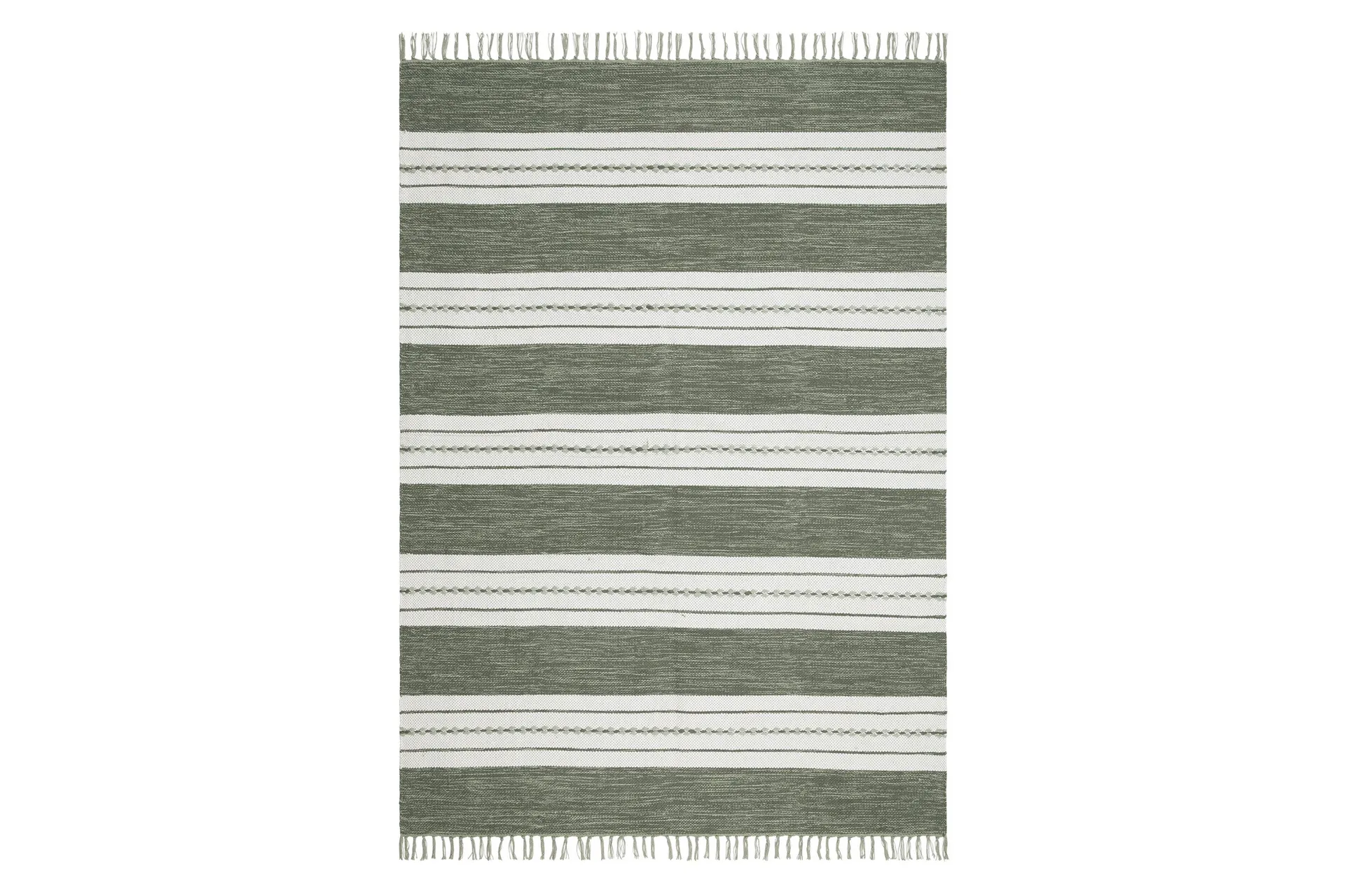 Sund Bomullsmatta 200x300 cm Rektangul&auml;r - Gr&ouml;n