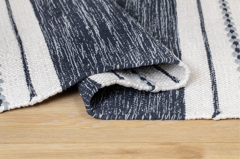Sund Bomullsmatta 75x280 cm Oval - Blå - Textil & mattor - Matta - Modern matta - Bomullsmatta