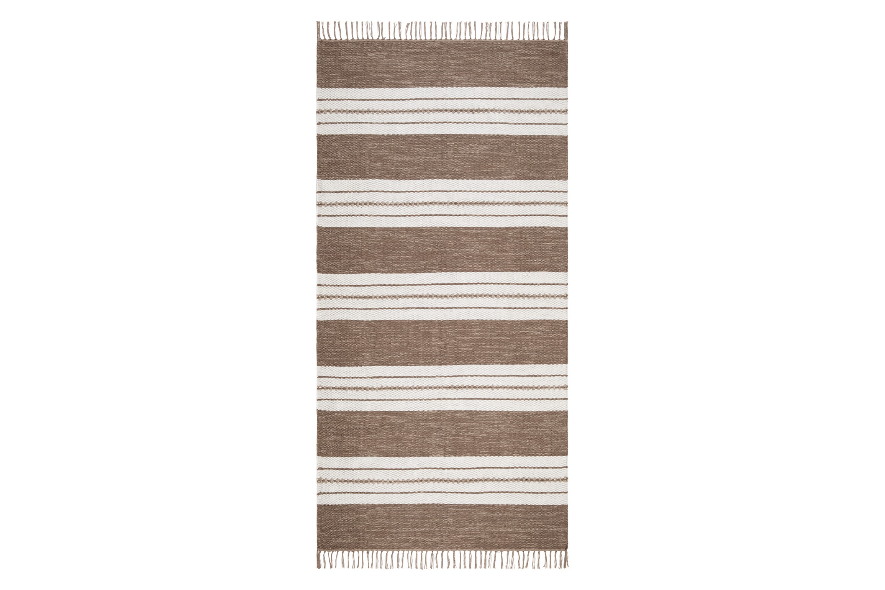 Sund Bomullsmatta 75x280 cm Oval Mörkbeige