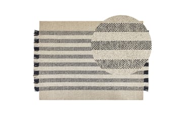 Tacettin Ullmatta 140x200 cm - Svart/Vit - Textil & mattor - Matta - Modern matta - Ullmatta