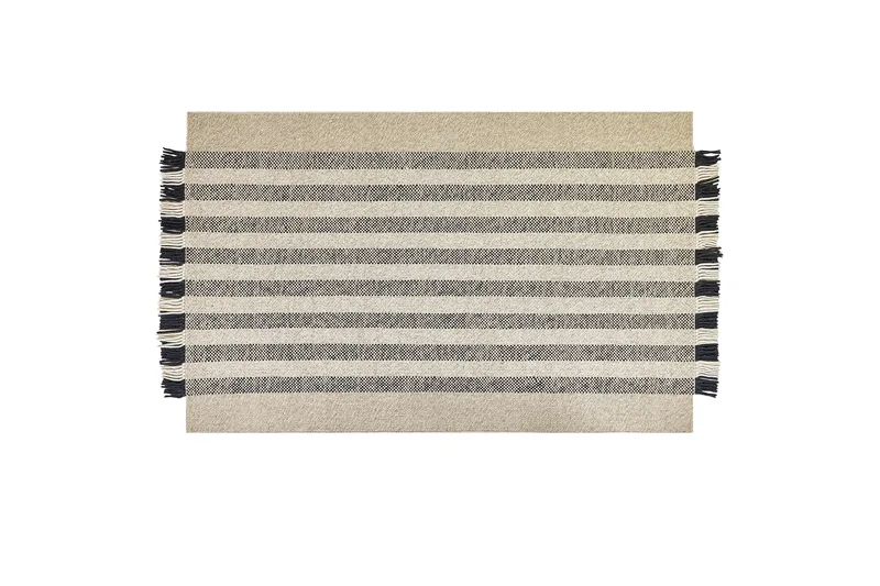 Tacettin Ullmatta 140x200 cm, Svart/Vit