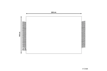 Tacettin Ullmatta 140x200 cm - Svart/Vit - Textil & mattor - Matta - Modern matta - Ullmatta