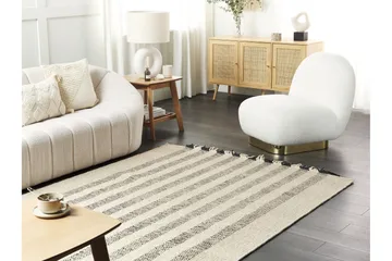 Tacettin Ullmatta 140x200 cm - Svart/Vit - Textil & mattor - Matta - Modern matta - Ullmatta