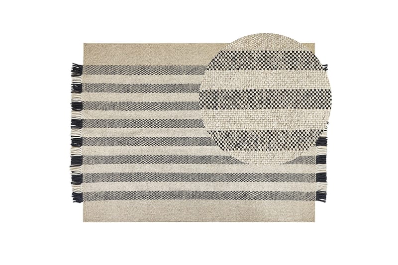 Tacettin Ullmatta 160x230 cm - Svart/Vit - Textil & mattor - Matta - Modern matta - Ullmatta