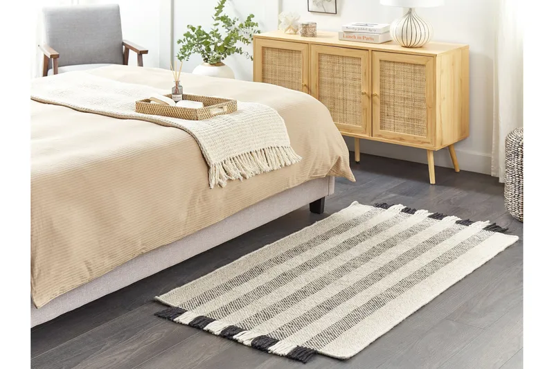 Tacettin Ullmatta 80x150 cm - Svart/Vit - Textil & mattor - Matta - Modern matta - Ullmatta