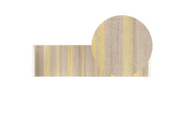 Talpur Gångmatta 80x300 cm - Gul - Textil & mattor - Matta - Modern matta - Jutematta & hampamatta