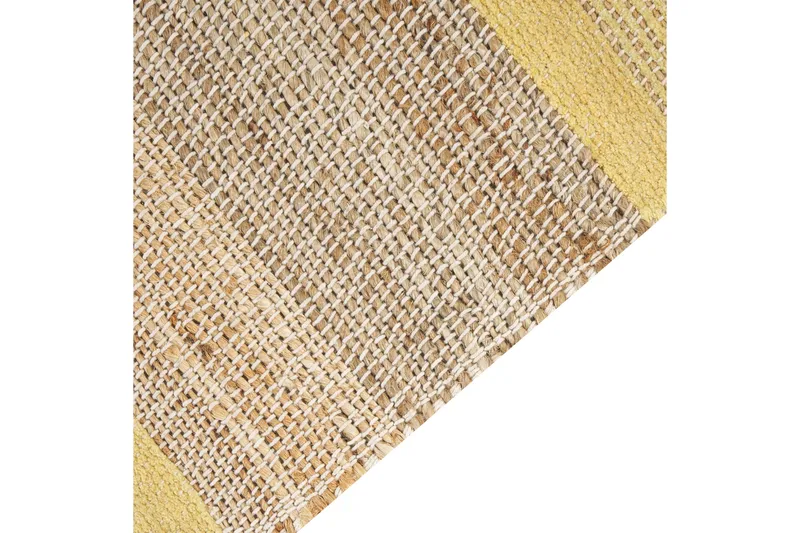Talpur Gångmatta 80x300 cm - Gul - Textil & mattor - Matta - Modern matta - Jutematta & hampamatta
