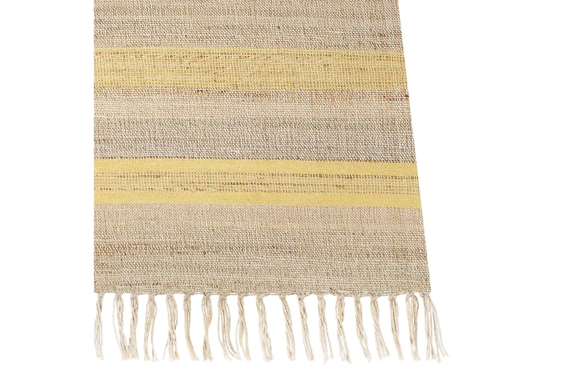 Talpur Gångmatta 80x300 cm - Gul - Textil & mattor - Matta - Modern matta - Jutematta & hampamatta