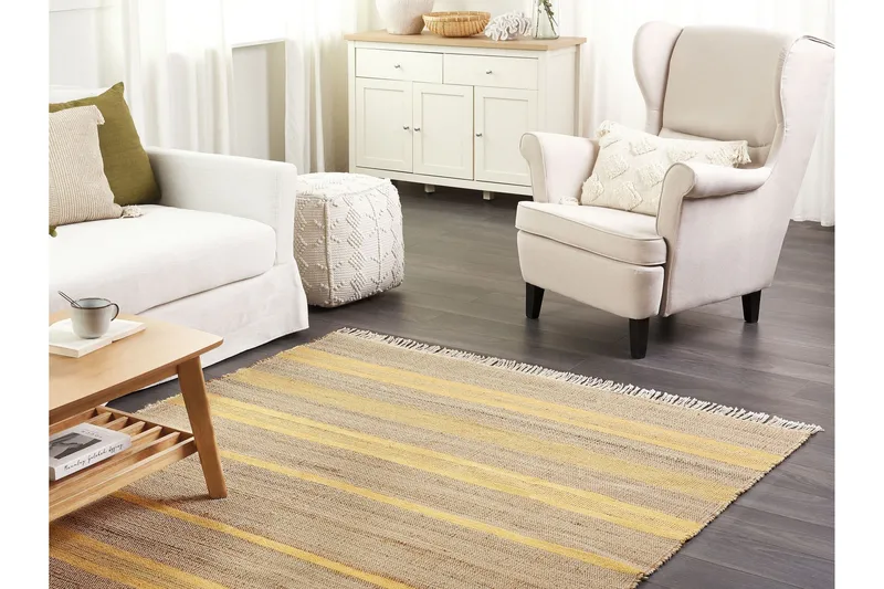 Talpur Jutematta 160x230 cm - Gul - Textil & mattor - Matta - Modern matta - Jutematta & hampamatta