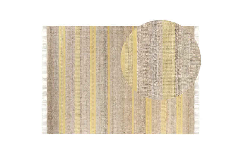 Talpur Jutematta 160x230 cm - Gul - Textil & mattor - Matta - Modern matta - Jutematta & hampamatta