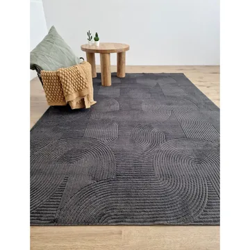 Tvättbar Matta Castello Art - Grafit - Textil & mattor - Matta - Modern matta - Trasmatta