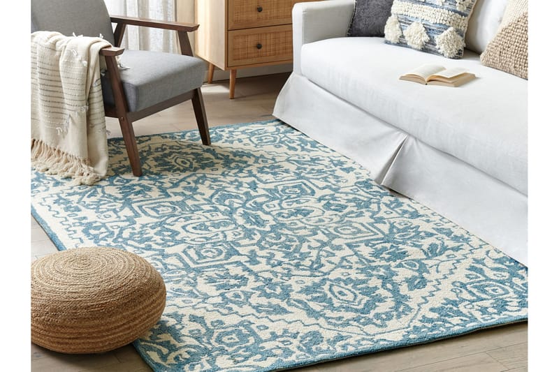 Ullmatta Ahmetli 200x200 cm Kvadratisk - Svart/Vit - Textil & mattor - Matta - Modern matta - Ullmatta