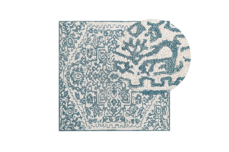 Ullmatta Ahmetli 200x200 cm Kvadratisk - Svart/Vit - Textil & mattor - Matta - Modern matta - Ullmatta
