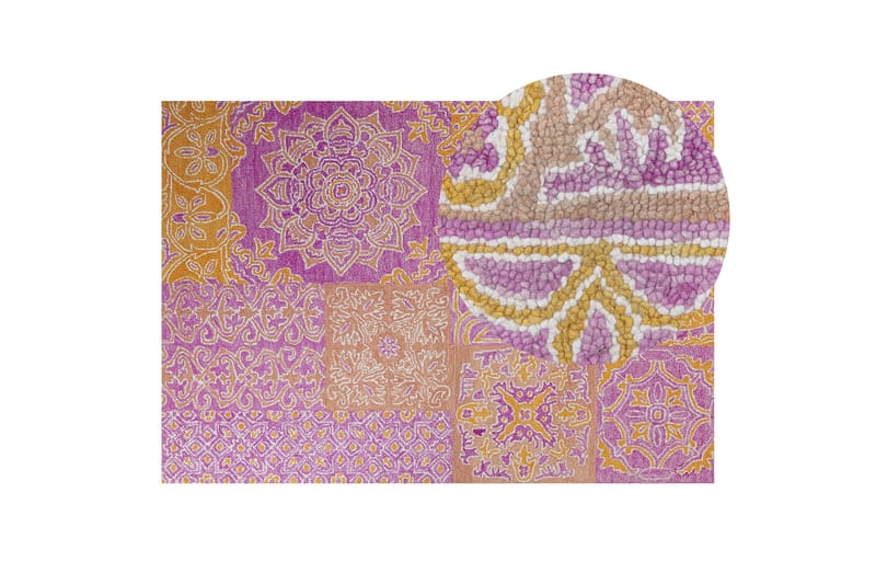Ullmatta Avanos 140x200 cm - Rosa - Textil & mattor - Matta - Modern matta - Ullmatta