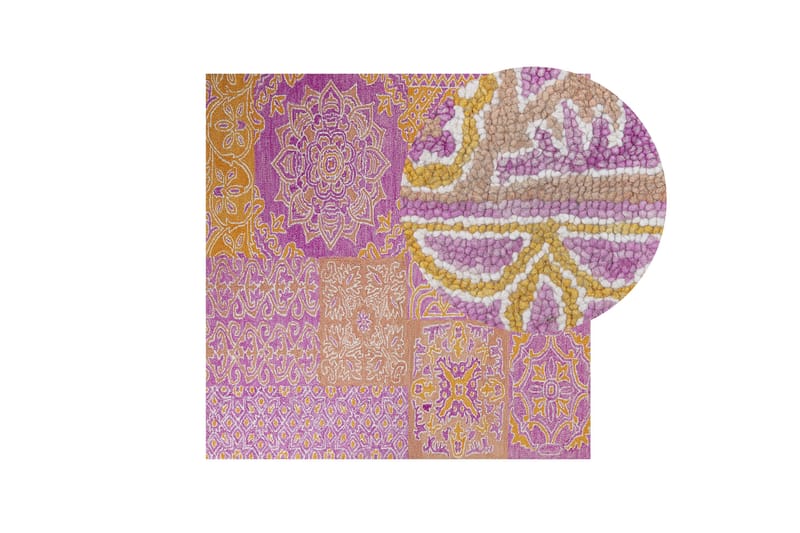 Ullmatta Avanos 200x200 cm - Rosa - Textil & mattor - Matta - Modern matta - Ullmatta