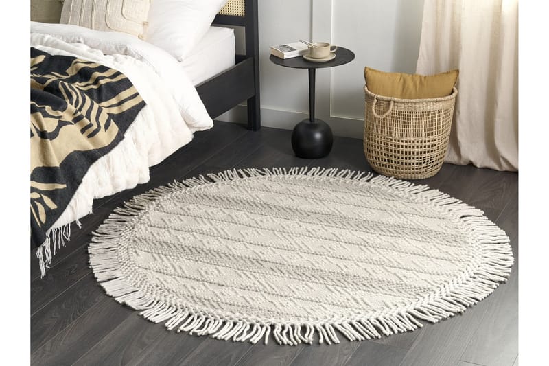 Ullmatta Baltalar 140 cm Rund - Beige - Textil & mattor - Matta - Modern matta - Ullmatta
