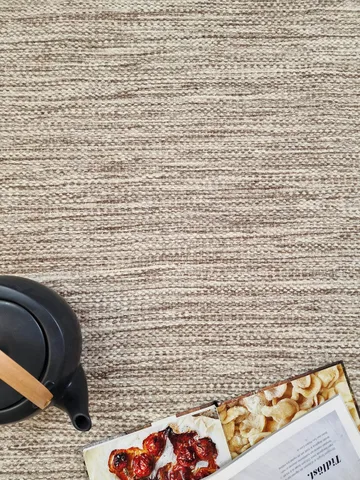Birka Ullmatta Rektangulär 75x230 cm - Mörklinne - Textil & mattor - Matta - Modern matta - Ullmatta