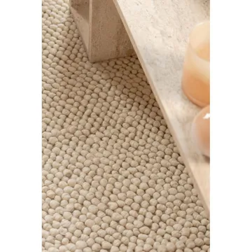 Ullmatta Bubble Kvadrat - 200x200 cm, Creme - Textil & mattor - Matta - Modern matta - Ullmatta