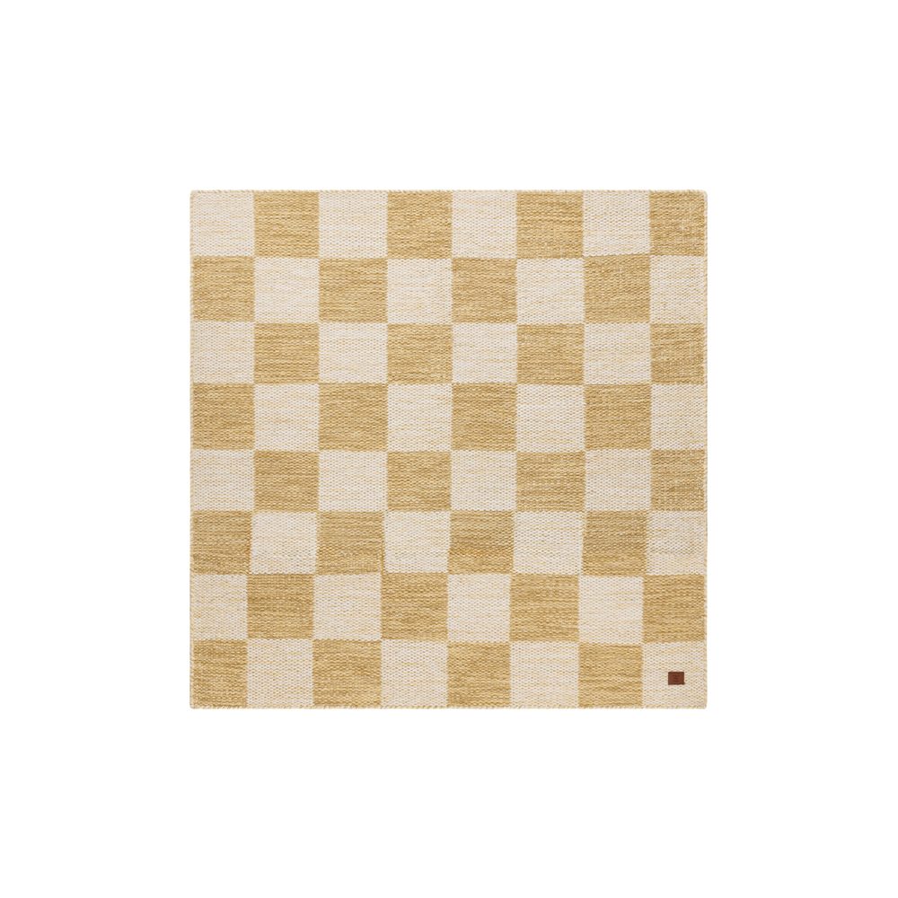 ullmatta chessie kvadrat - 200x200 cm, ockragul