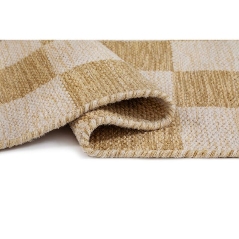 Ullmatta Chessie Kvadrat - 200x200 cm, Ockragul - Textil & mattor - Matta - Modern matta - Ullmatta