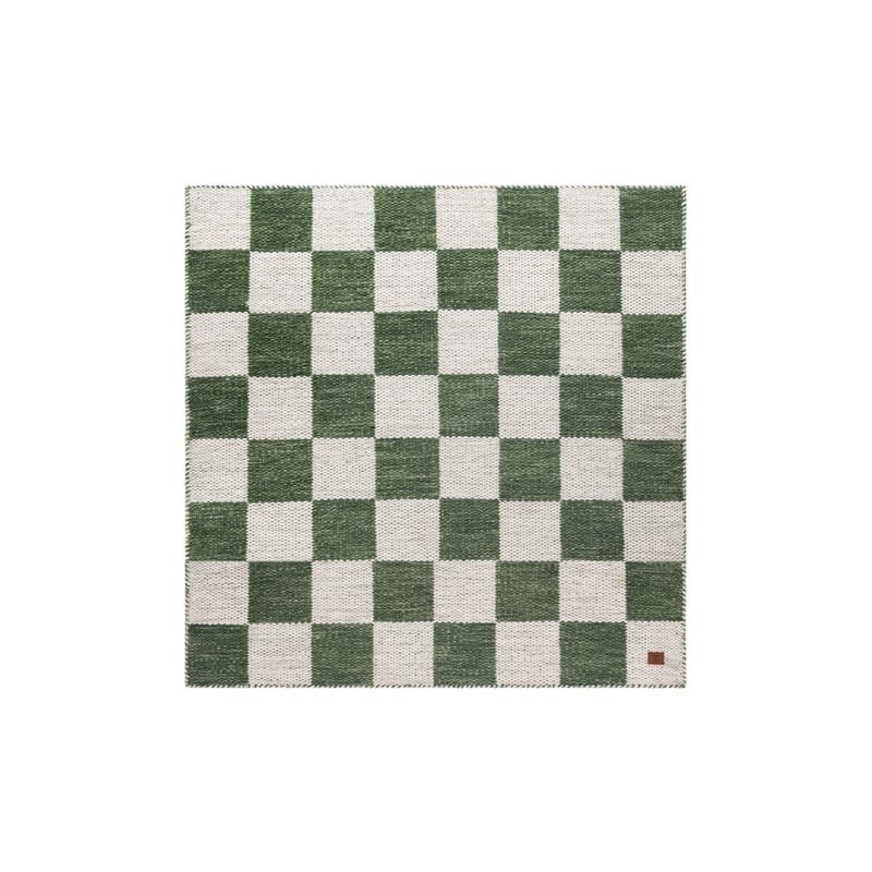 Ullmatta Chessie Kvadrat, 200x200 cm, Smaragdgrön