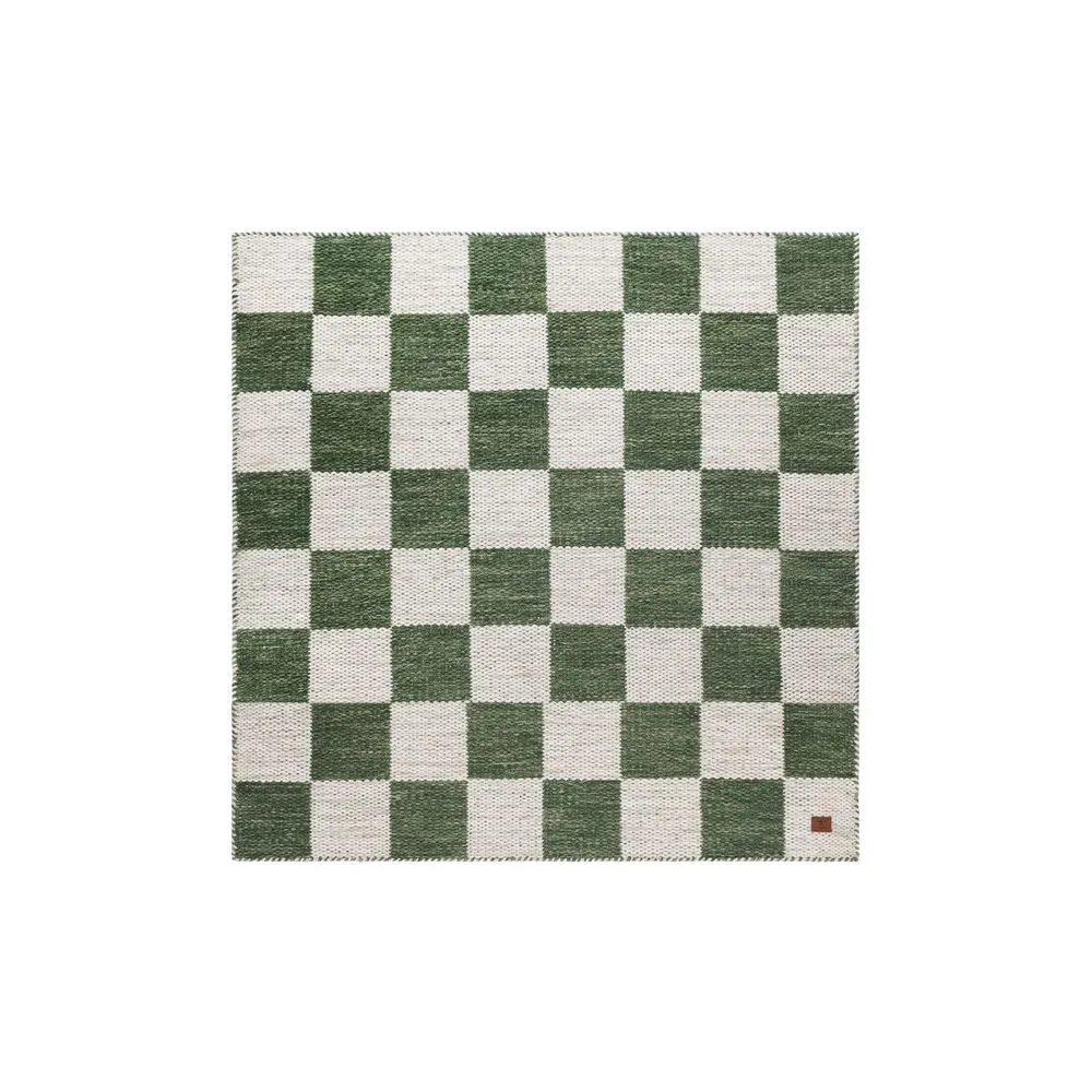 ullmatta chessie kvadrat - 200x200 cm, smaragdgrön