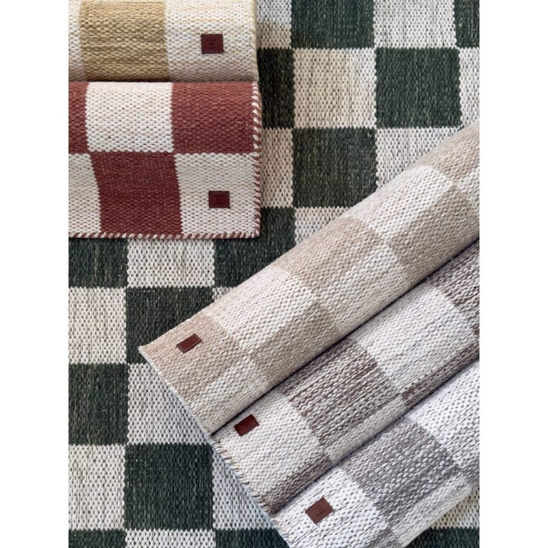 Ullmatta Chessie Kvadrat - 200x200 cm, Terracotta - Textil & mattor - Matta - Modern matta - Ullmatta