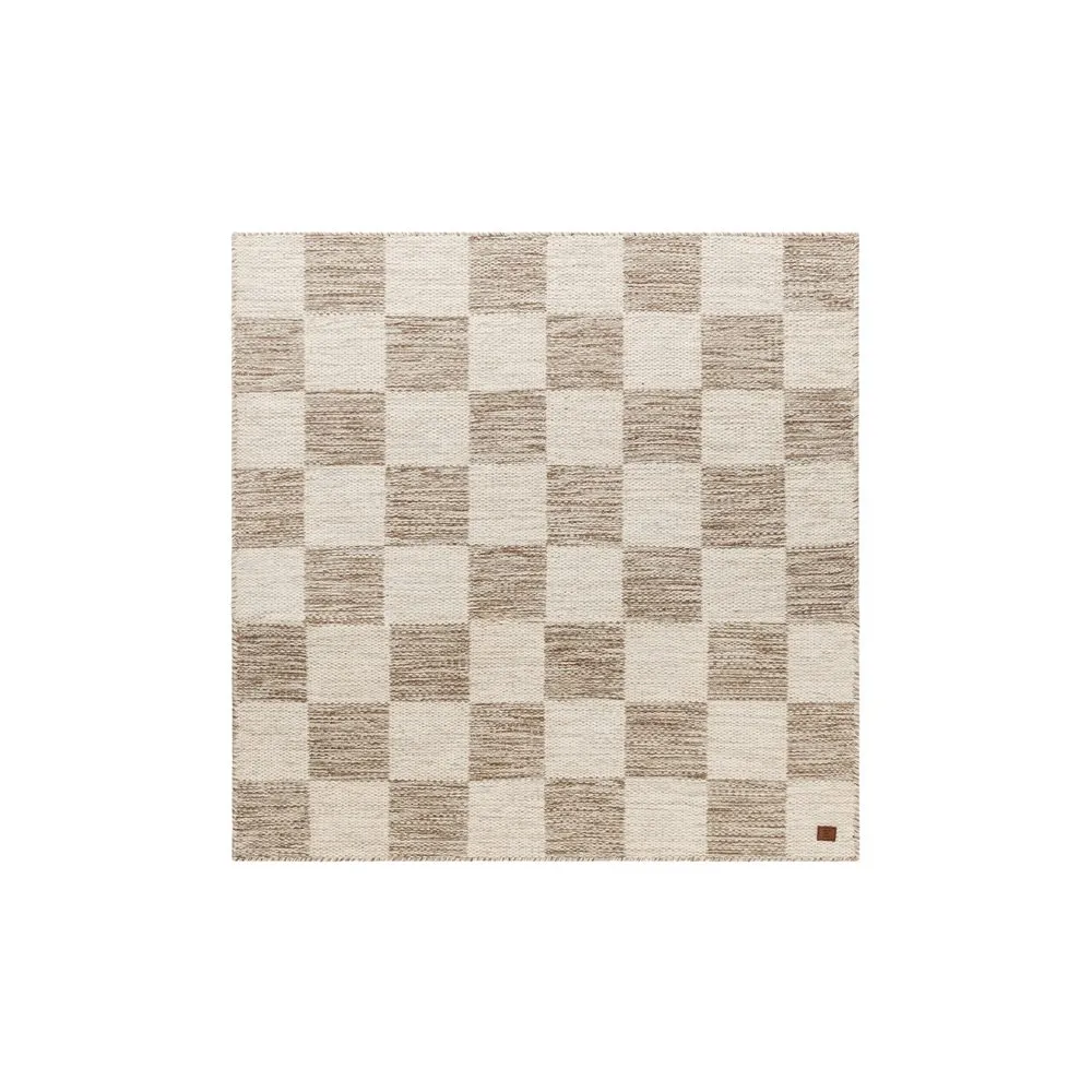 ullmatta chessie kvadrat - 250x250 cm, mörklinne