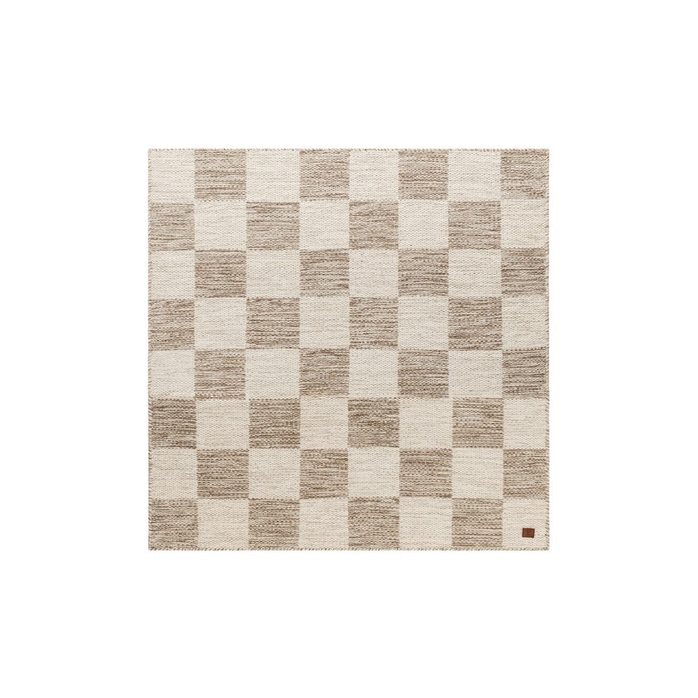 Ullmatta Chessie Kvadrat - 250x250 cm, Mörklinne