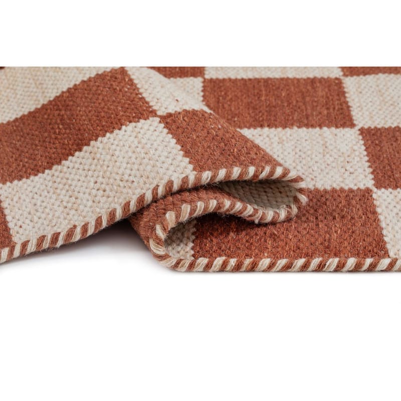 Ullmatta Chessie Kvadrat - 300x300 cm, Terracotta - Textil & mattor - Matta - Modern matta - Ullmatta