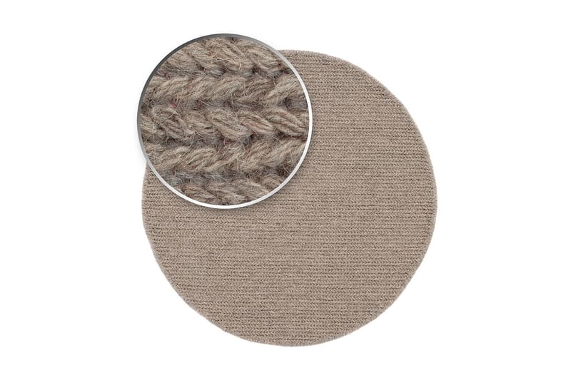 Dalarö Ullmatta 160 cm Rund - Linne - Textil & mattor - Matta - Modern matta - Ullmatta