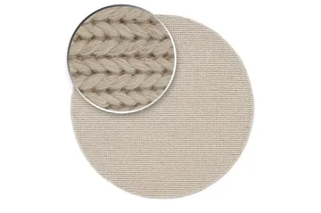 Dalarö Ullmatta 160 cm Rund - Vit - Textil & mattor - Matta - Modern matta - Ullmatta