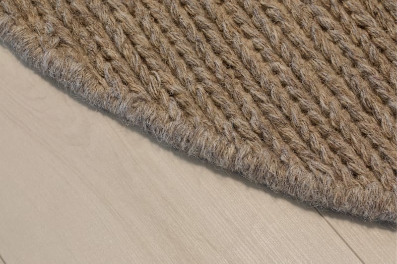 Dalarö Ullmatta 200 cm Rund - Linne - Textil & mattor - Matta - Modern matta - Ullmatta