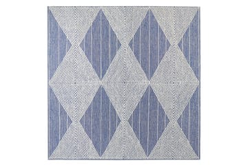 Ullmatta Datca 200x200 cm - Blå - Textil & mattor - Matta - Modern matta - Ullmatta