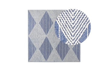 Ullmatta Datca 200x200 cm - Blå - Textil & mattor - Matta - Modern matta - Ullmatta