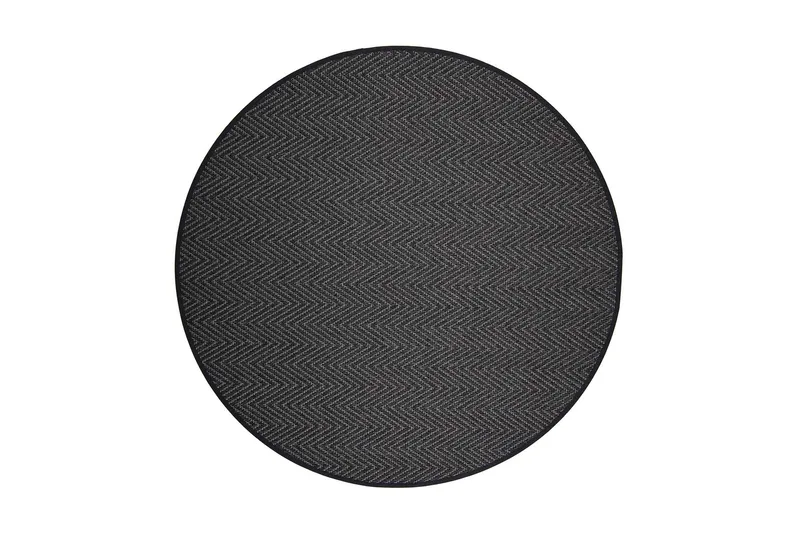 Elsa Matta Rund 133 cm Svart, Vm Carpet