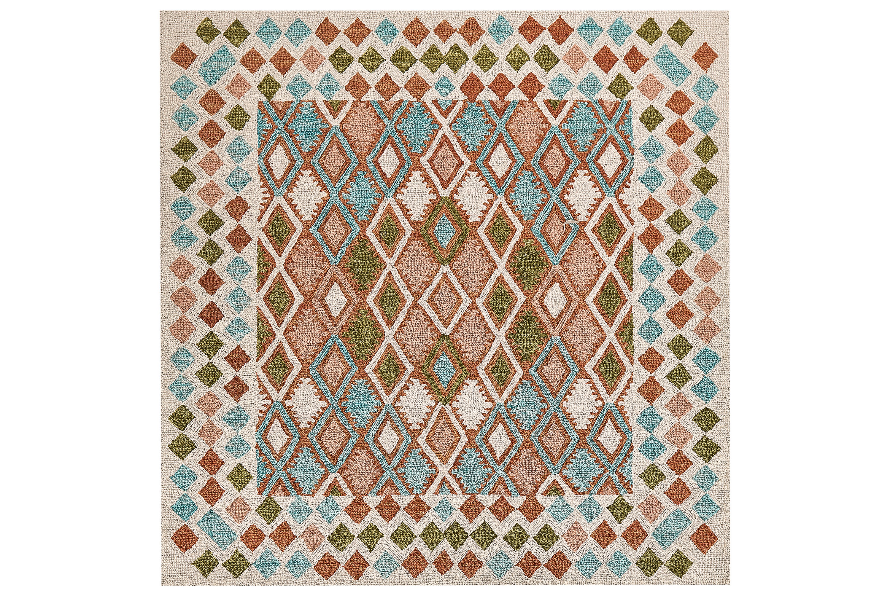 Ullmatta Ermenek 200x200 cm Kvadratisk Beige