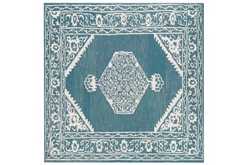 Ullmatta Gevas 200x200 cm Kvadratisk - Blå - Textil & mattor - Matta - Modern matta - Ullmatta