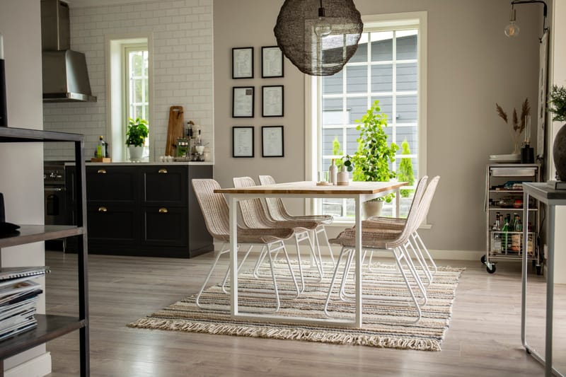 Gudha Ullmatta 170x240 cm - Beige/Blå - Textil & mattor - Matta - Modern matta - Ullmatta