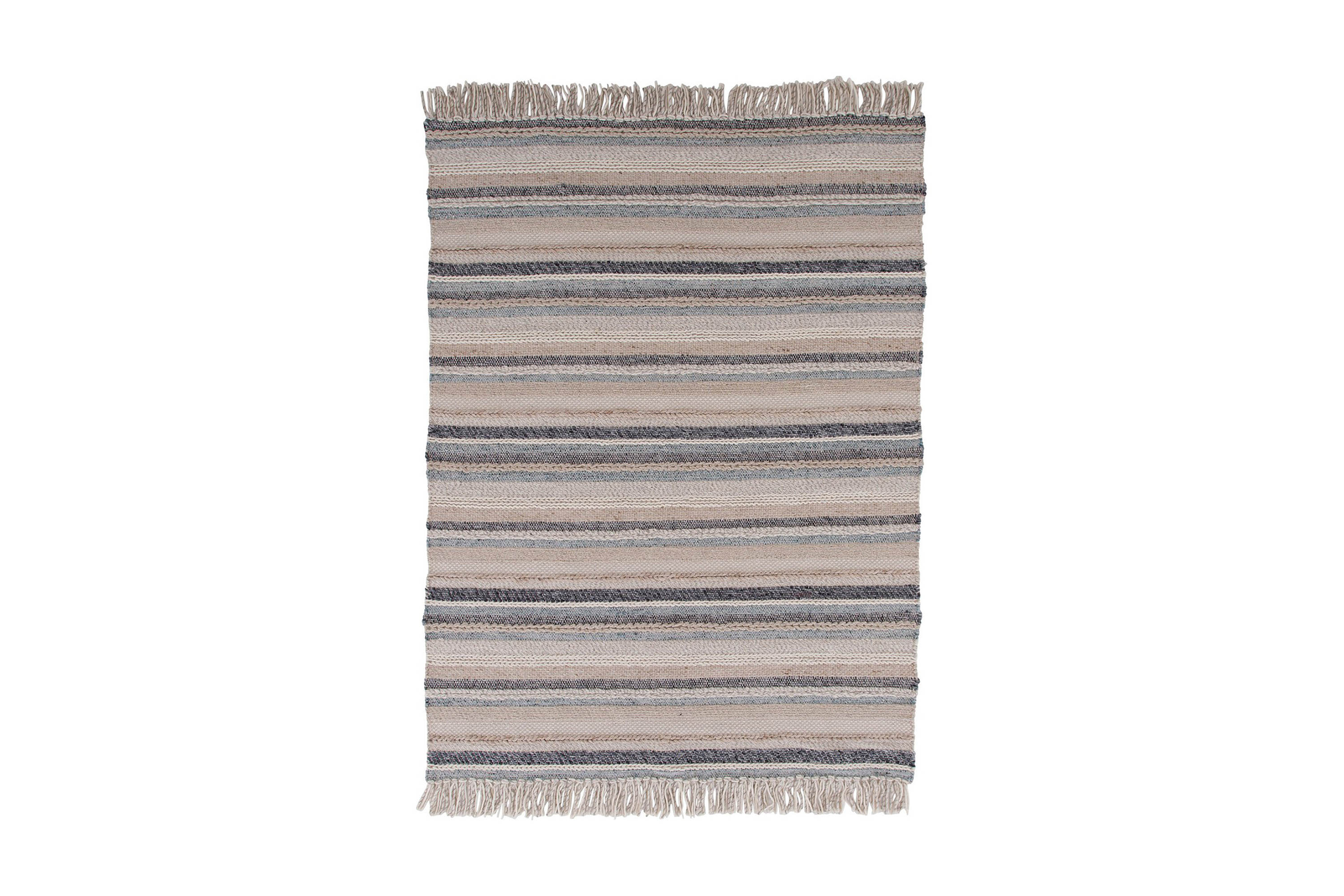 Gudha Ullmatta 170x240 cm Beige/Blå