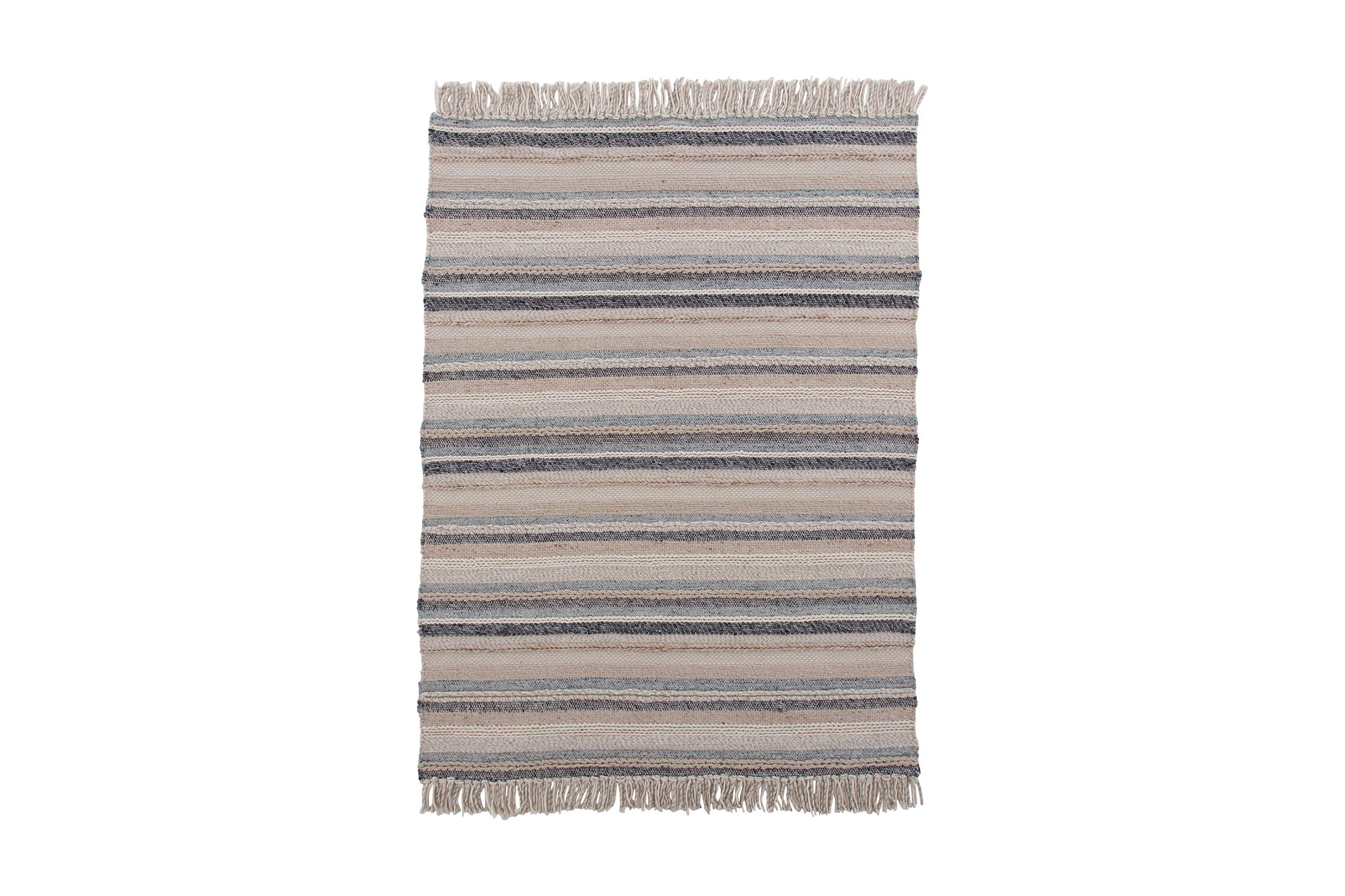 gudha ullmatta 200x300 cm - beige/blå