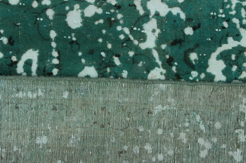 Handknuten Vintage Matta Ull grön 192x270cm - Grön - Ullmatta