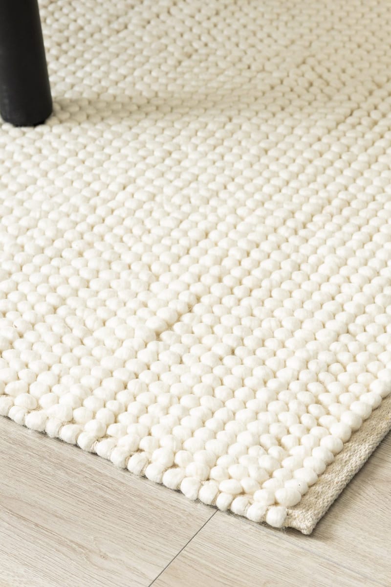 Handvävd Matta Bubble 75x230 cm - Creme - Textil & mattor - Matta - Modern matta - Ullmatta