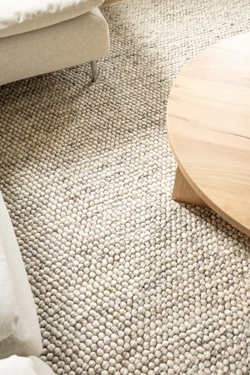 Handvävd Matta Bubble Kvadratisk 200x200 cm - linne - Textil & mattor - Matta - Modern matta - Ullmatta