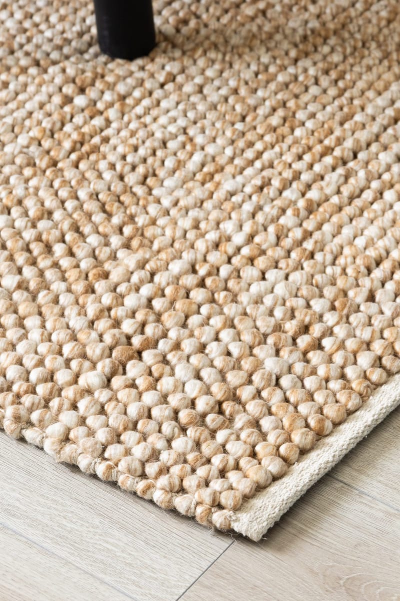 Handvävd Matta Bubble Kvadratisk 240x240 cm - Karamell - Textil & mattor - Matta - Modern matta - Ullmatta
