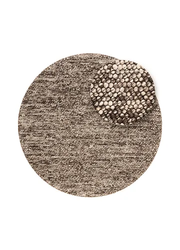 Handvävd Matta Bubble Rund 160 cm - Choklad Melange - Textil & mattor - Matta - Modern matta - Ullmatta