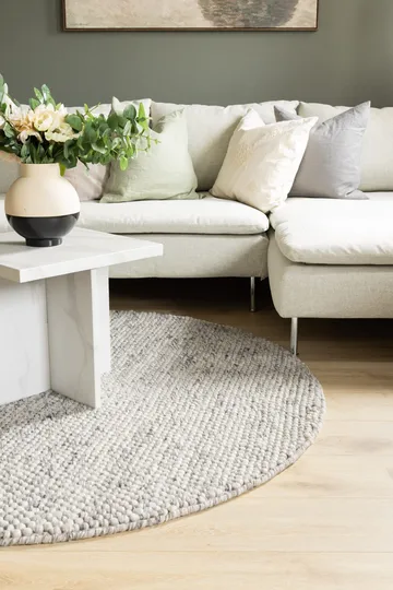 Handvävd Matta Bubble Rund 240 cm - Grå Melange - Textil & mattor - Matta - Modern matta - Ullmatta