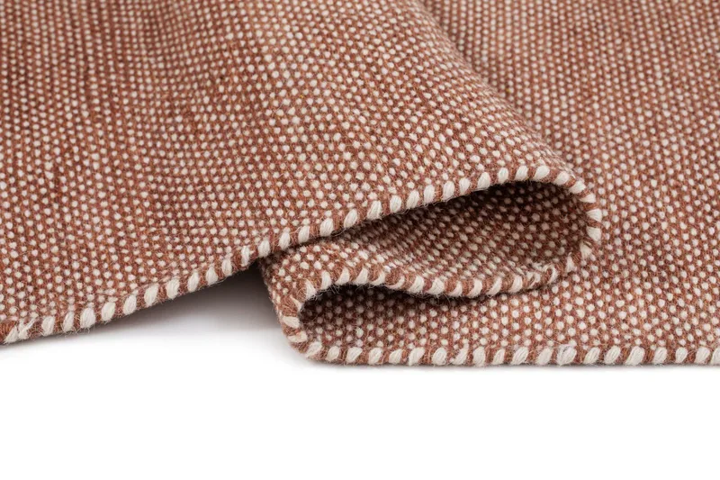 Handvävd Matta Sandhamn Kvadratisk 200x200 cm - terrakotta - Textil & mattor - Matta - Modern matta - Ullmatta