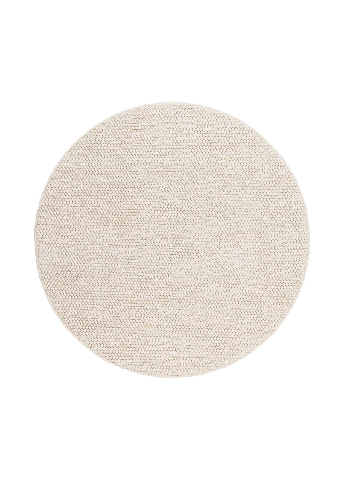 Handvävd Matta Bubble Rund 160 cm - Creme