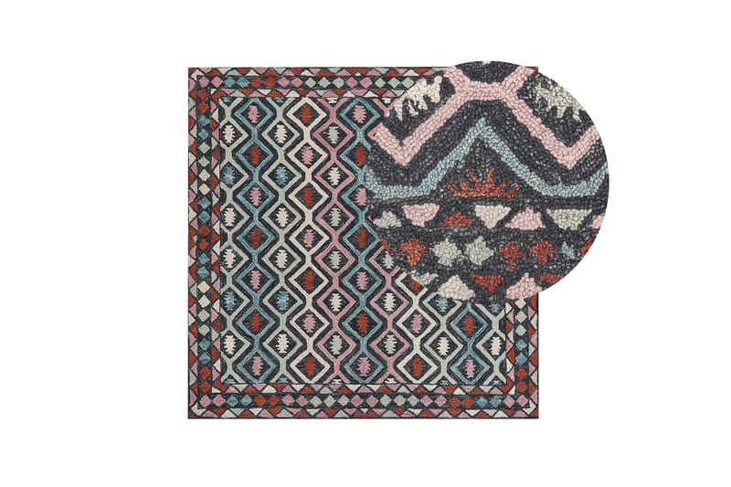 Ullmatta Haymana 200x200 cm Kvadratisk - Blå - Textil & mattor - Matta - Modern matta - Ullmatta